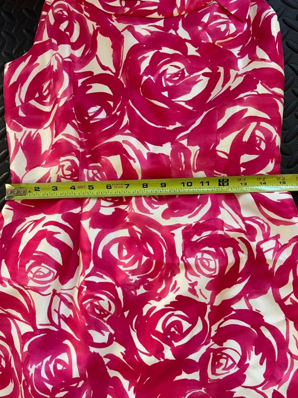 Kate Spade Minnie Rose Fuchsia‎ Pink White Rose Print Halter Midi Dress Size 8